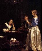 Gerard ter Borch the Younger Woman Reading a Letter oil painting on canvas